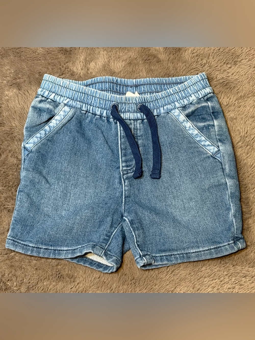 babyGap - Kid’s Pull-On Loose Sweatpants Jean Shorts, Size - 18-24 Months